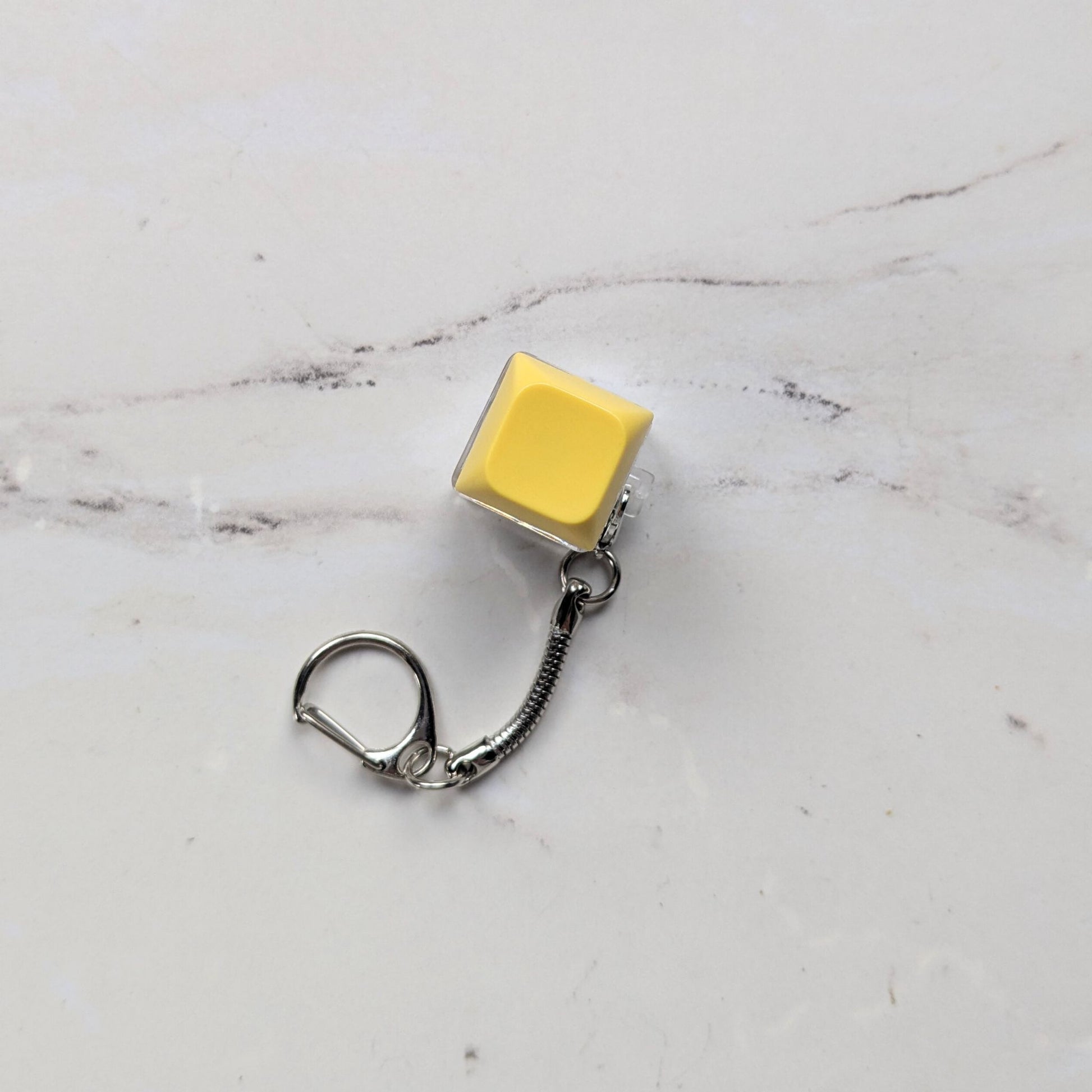 Clicky Keychain Keycap Fidget in Yellow