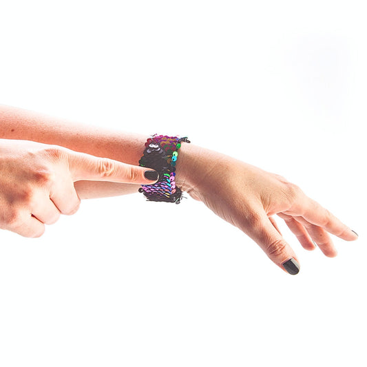 Colour Change Sequin Snap Band