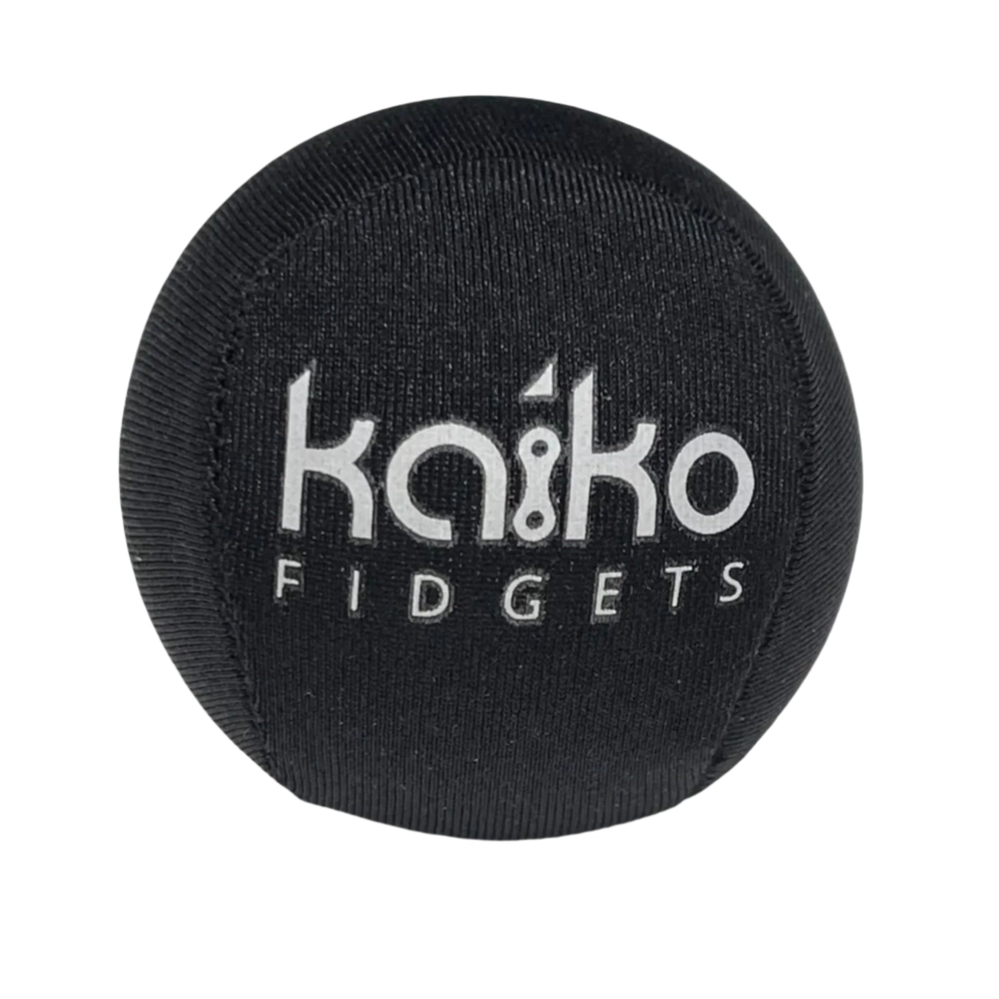 Black Extreme Squishy by Kaiko Super Robust Washable Sensory Squish  with 'Kaiko FIDGETS' logo on a light gray background
