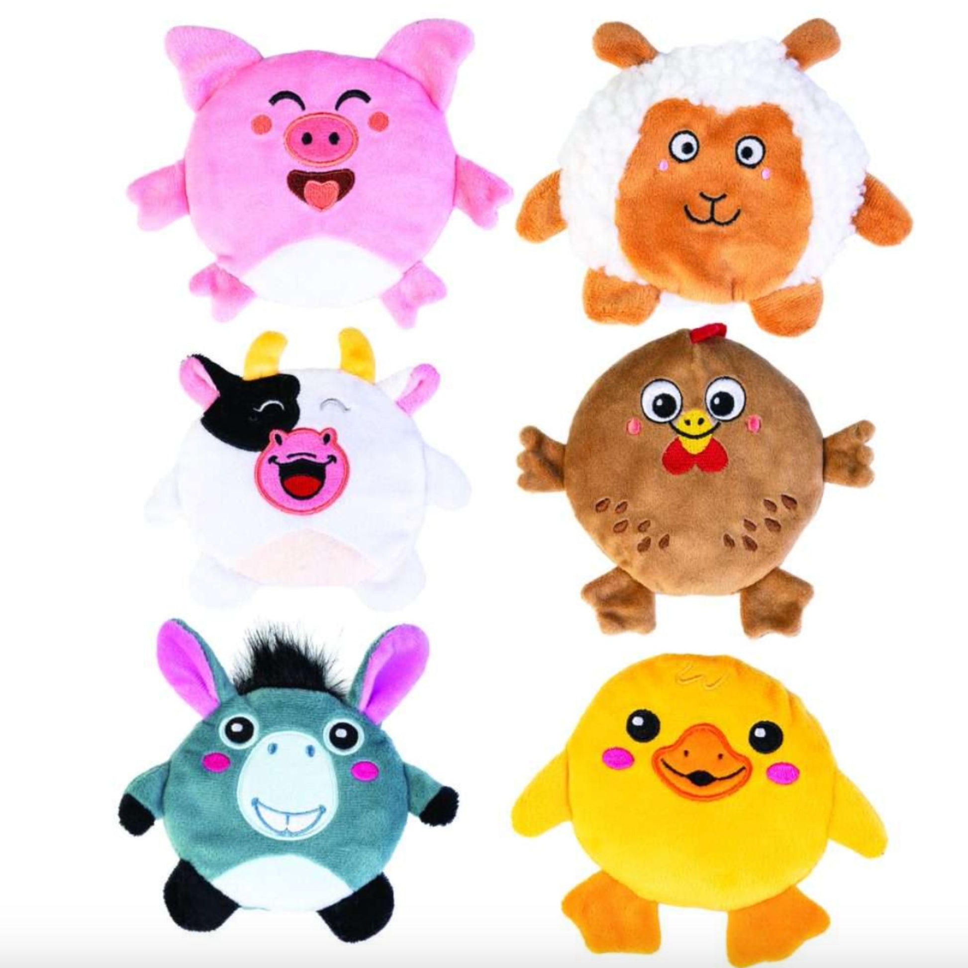 Farm Animals Sandbagger Pals Squishy Kinetic Sand Squishy - Pig, Sheep, Cow, Chicken, Donkey, Duck