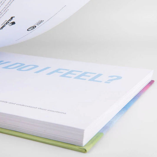 Inside cover of the book, "How Do I Feel A Dictionary of Emotions for Children" by Craig Phillips