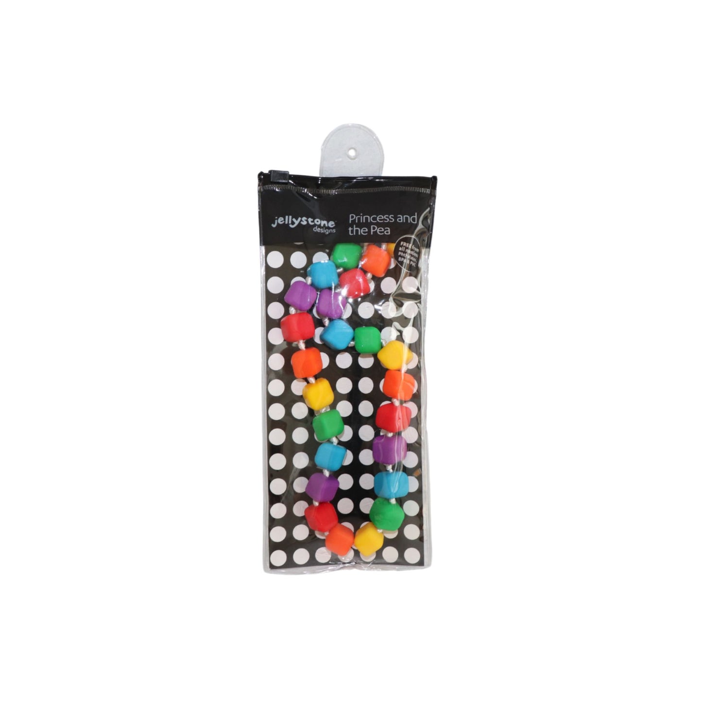 Jellystone Designs Chew Necklace Princess the Pea in Bright in packaging