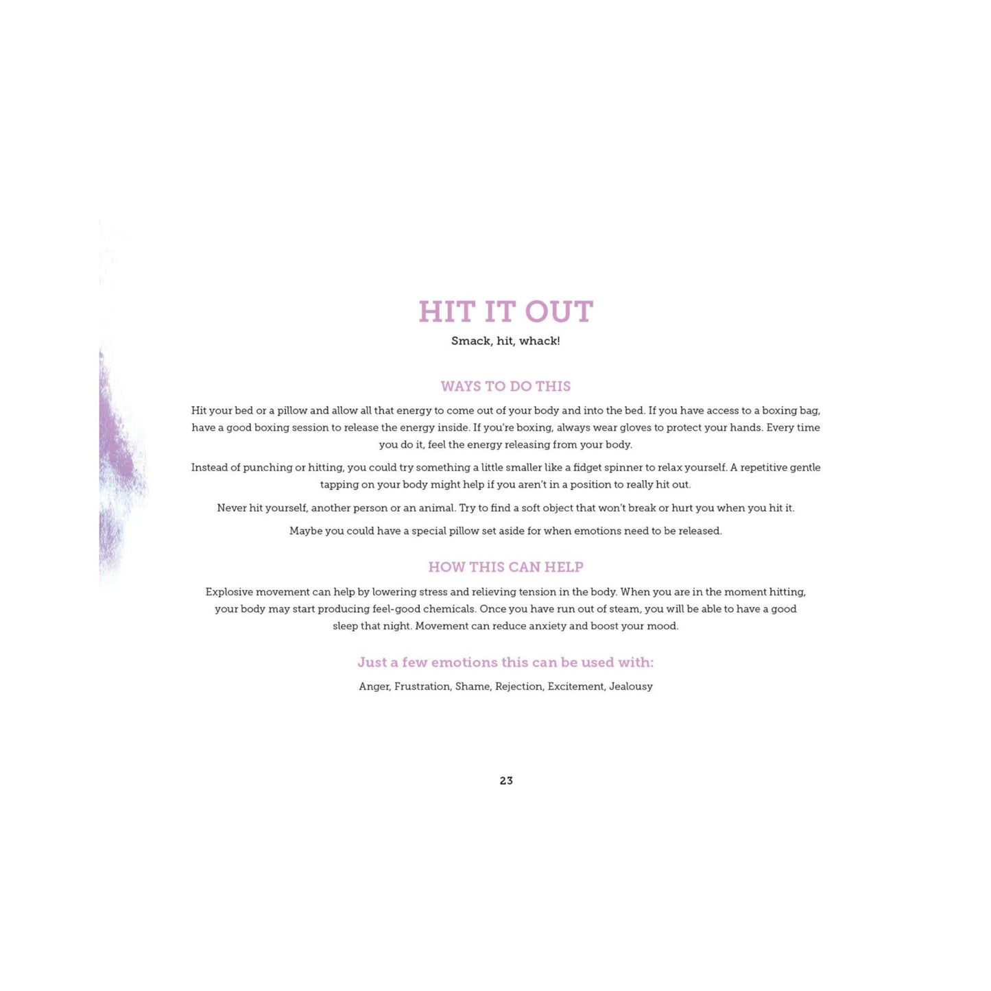 Page of 'Let It Flow' book with text.