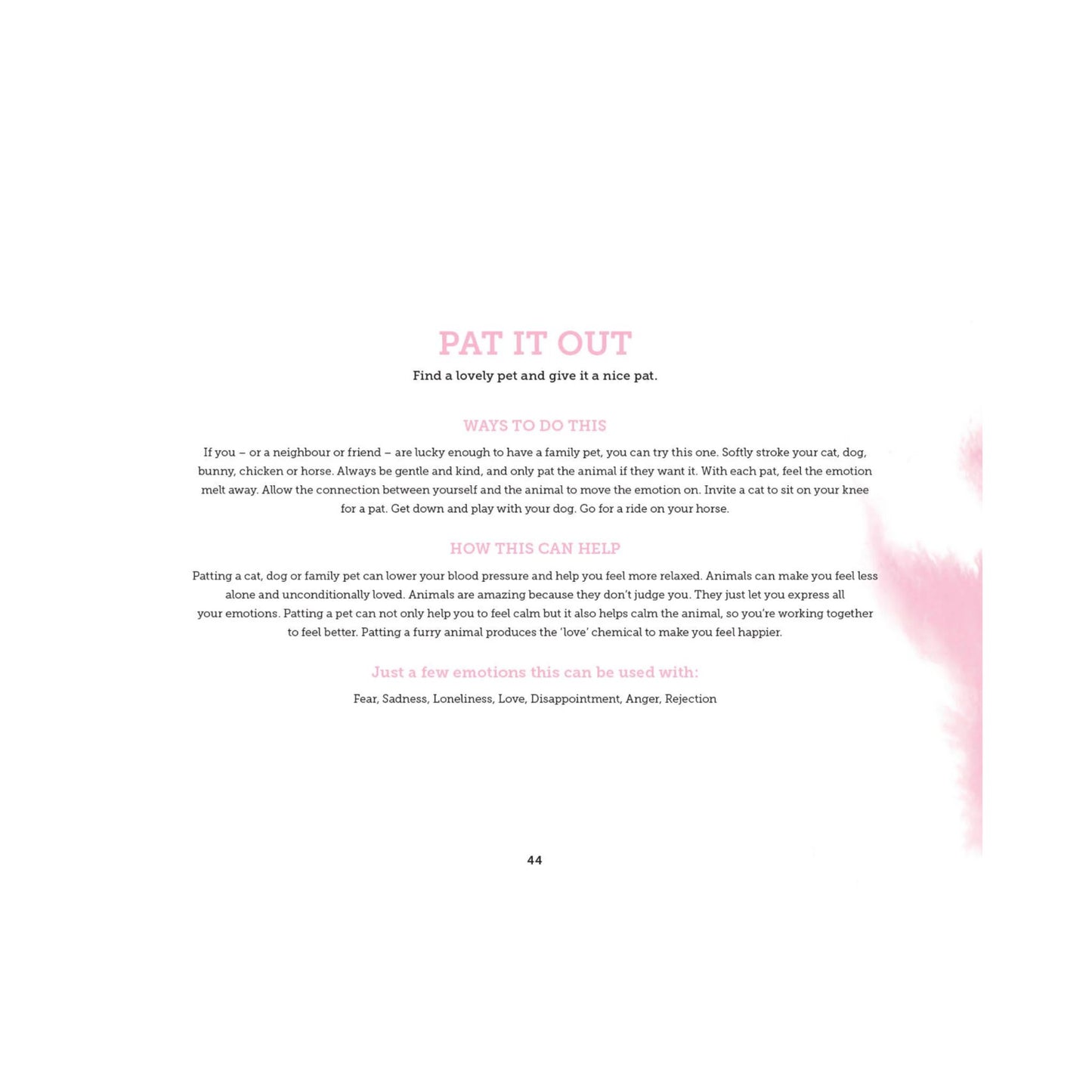 Page of 'Let It Flow' book with text.