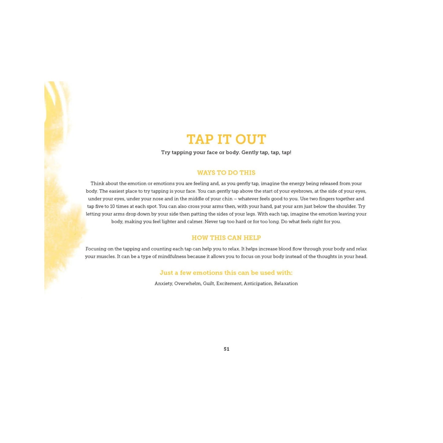 Page of 'Let It Flow' book with text.