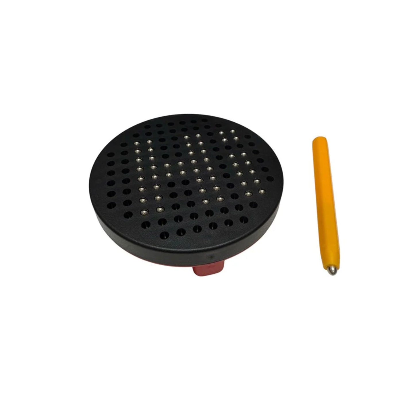 "Hi" written on a Mini Magnetic Pad Round Sensory Toy by Kaiko