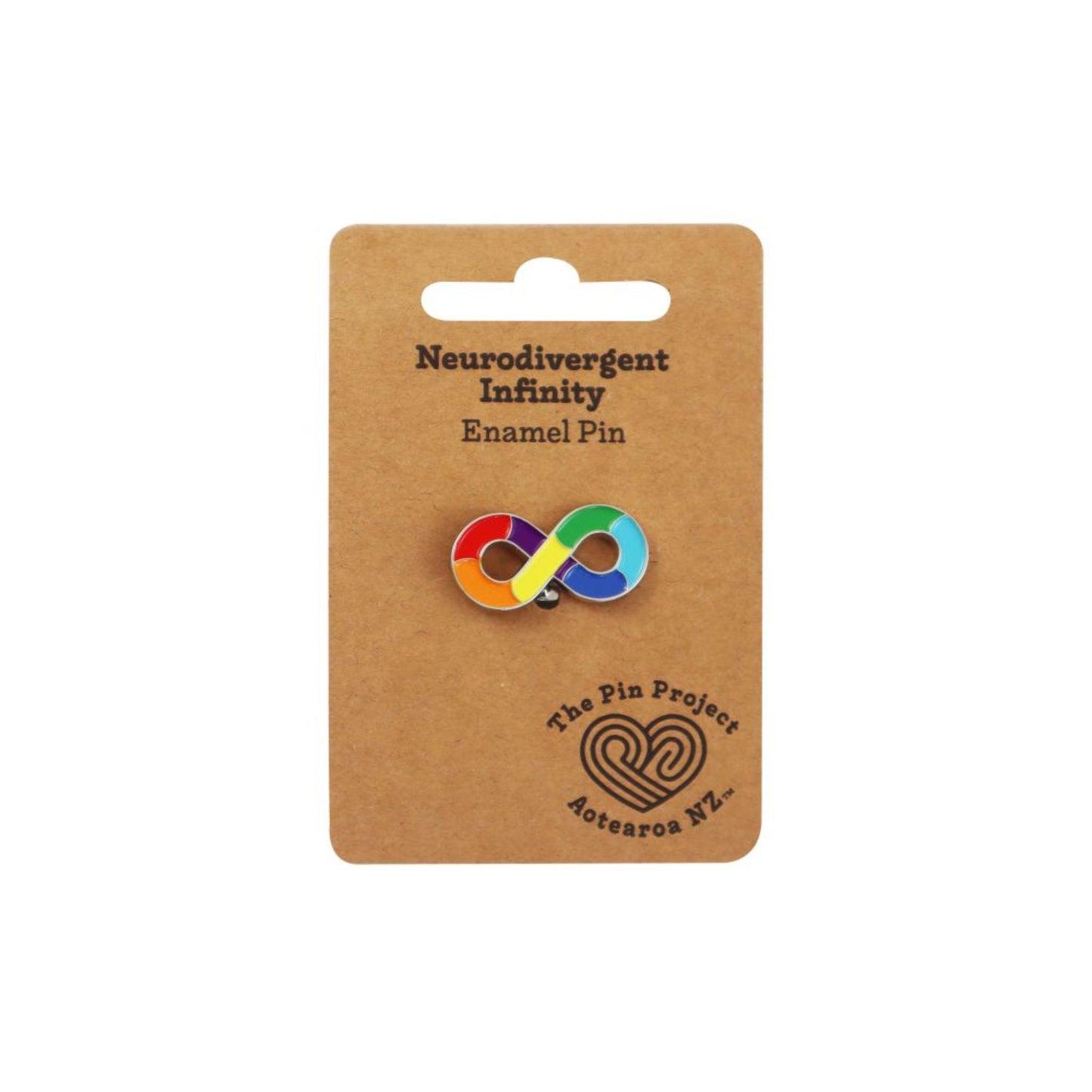 Neurodivergent Infinity Enamel Badge