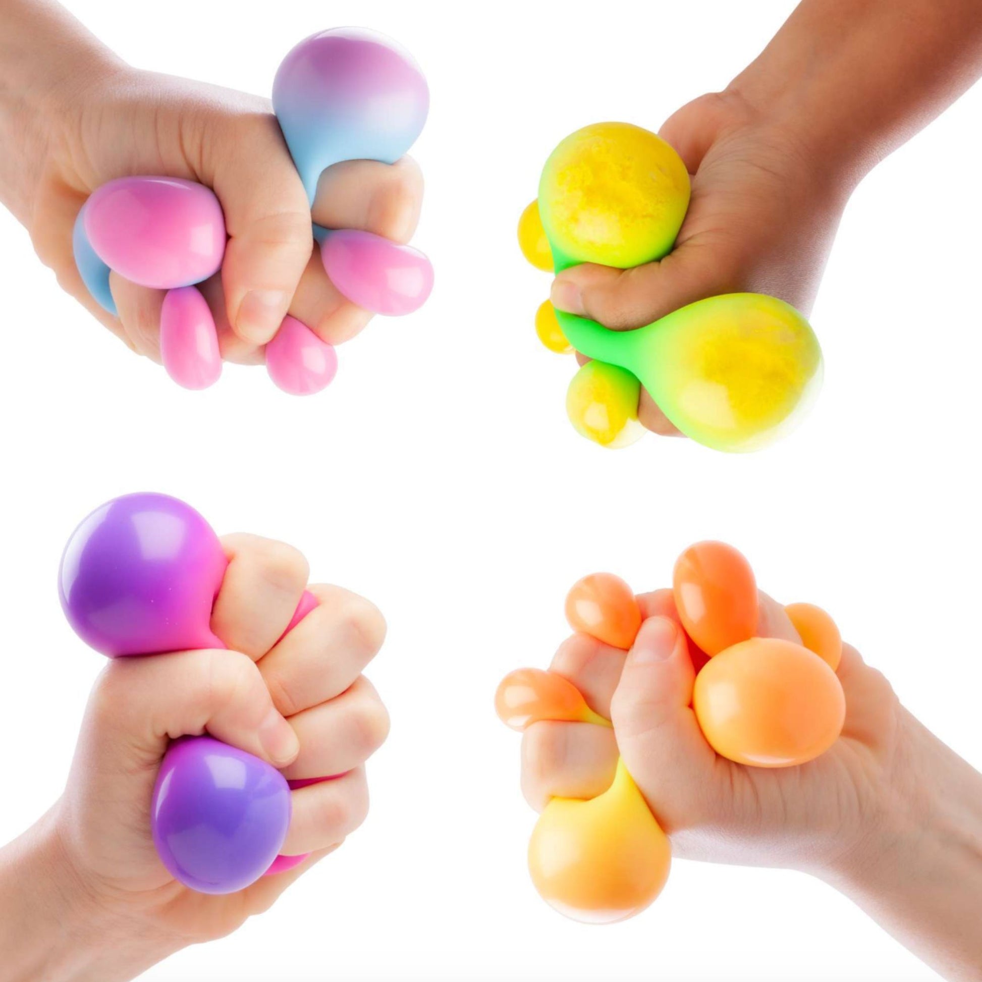 Hands squishing Smooshos Colour Change Ball Squishy Stress Balls