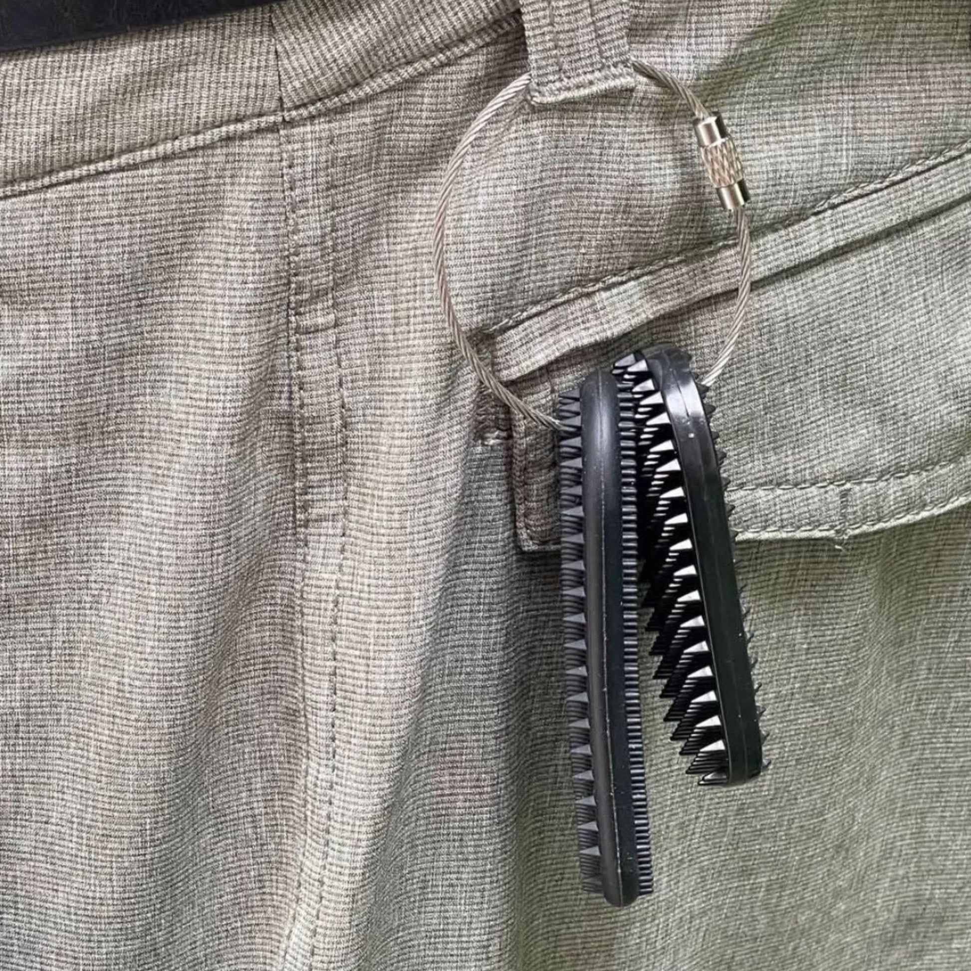 Spikeyring with Dual Pads by Kaiko in Black - Harm & Picking Supports - clipped onto trousers