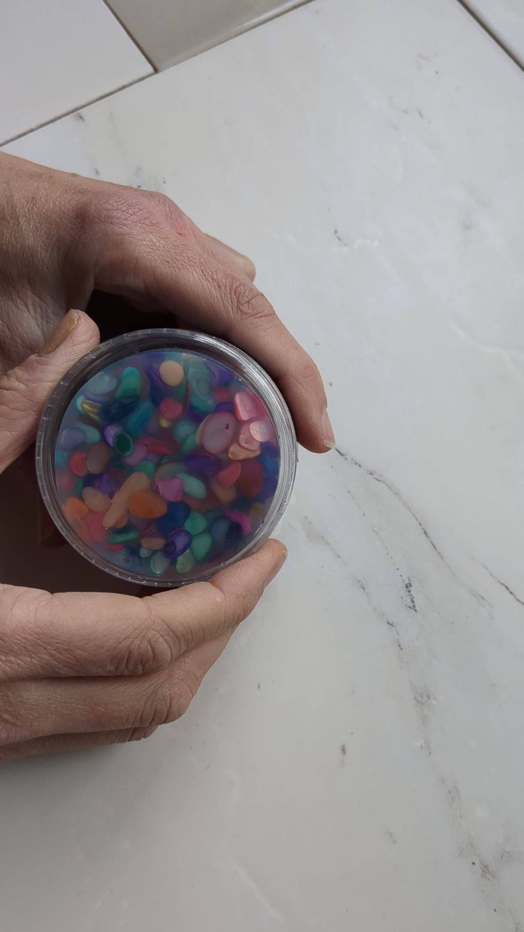 Demonstration of Mixed Up Naturals Pick 'Em Stack - Crystals, Shell & Stone - 3-Pack Refill Naturals Discs