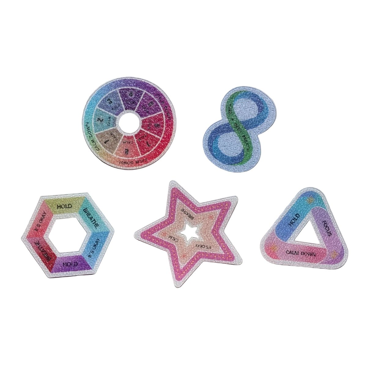 Rainbow Sensory Stickers - 5 pack