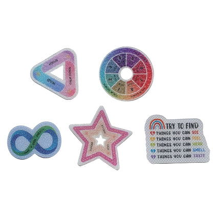 Rainbow Sensory Stickers - 5 pack