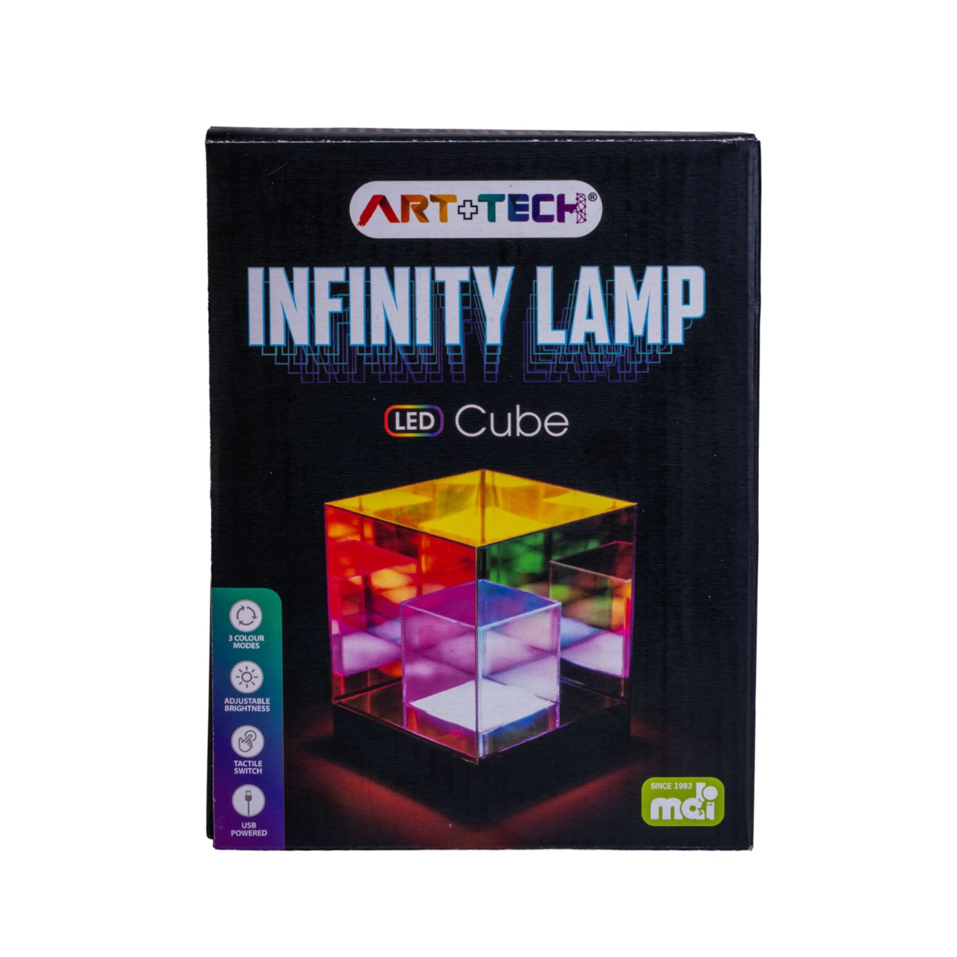 Box of Artotech Infinity Lamp LED Cube on a white background