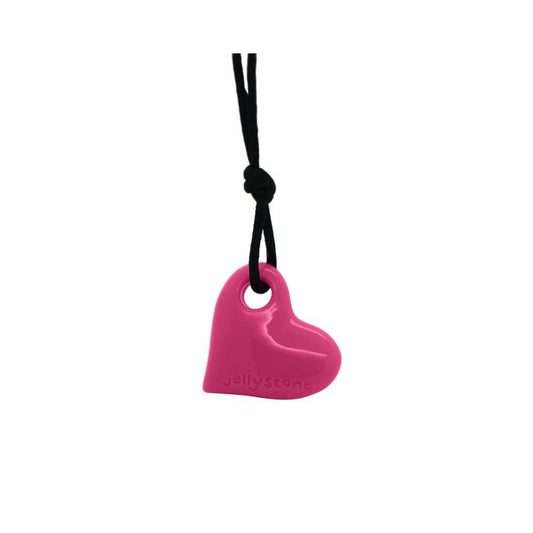 Chew Necklace - Heart - Watermelon Pink