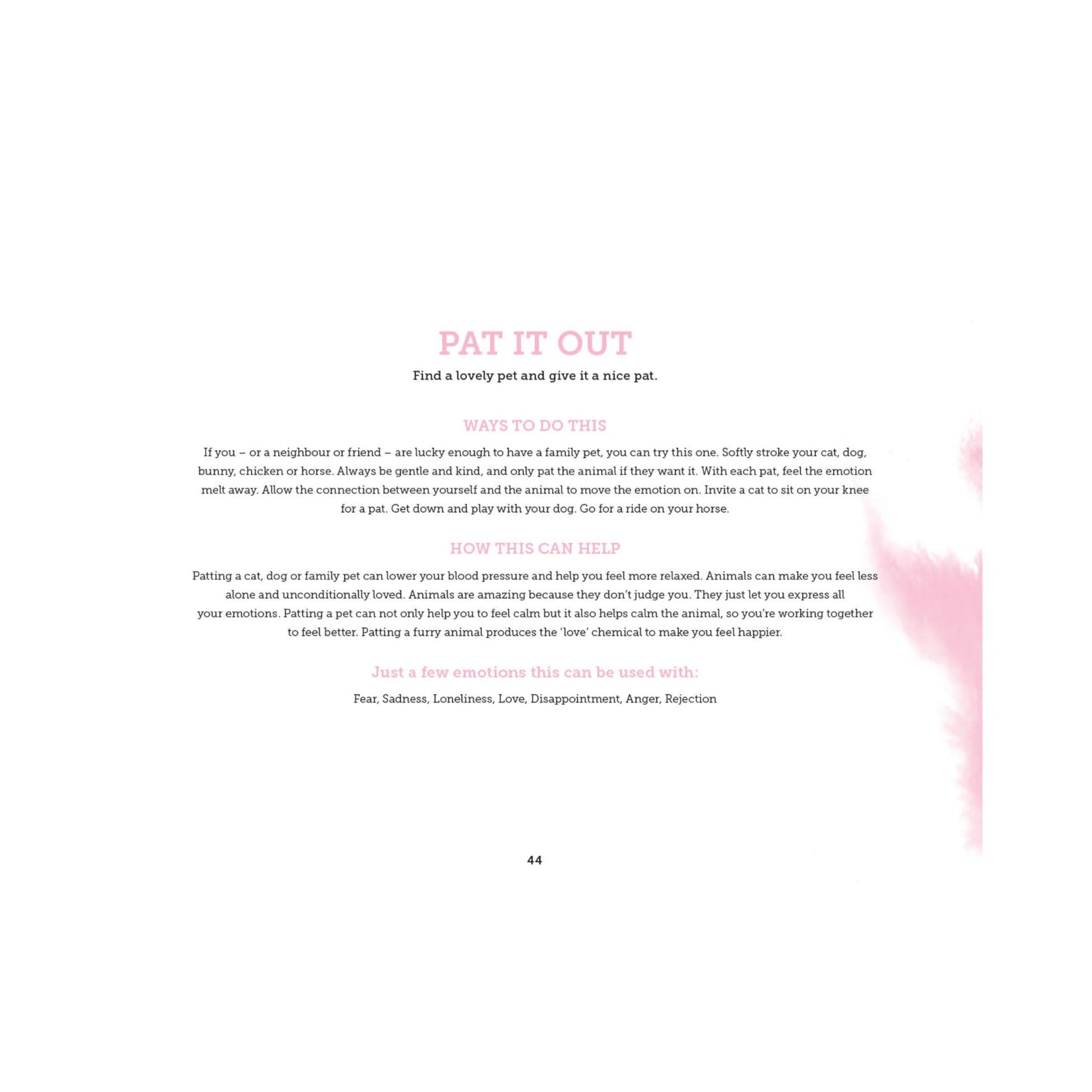 Page of 'Let It Flow' book with text.
