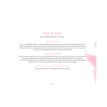 Page of 'Let It Flow' book with text.