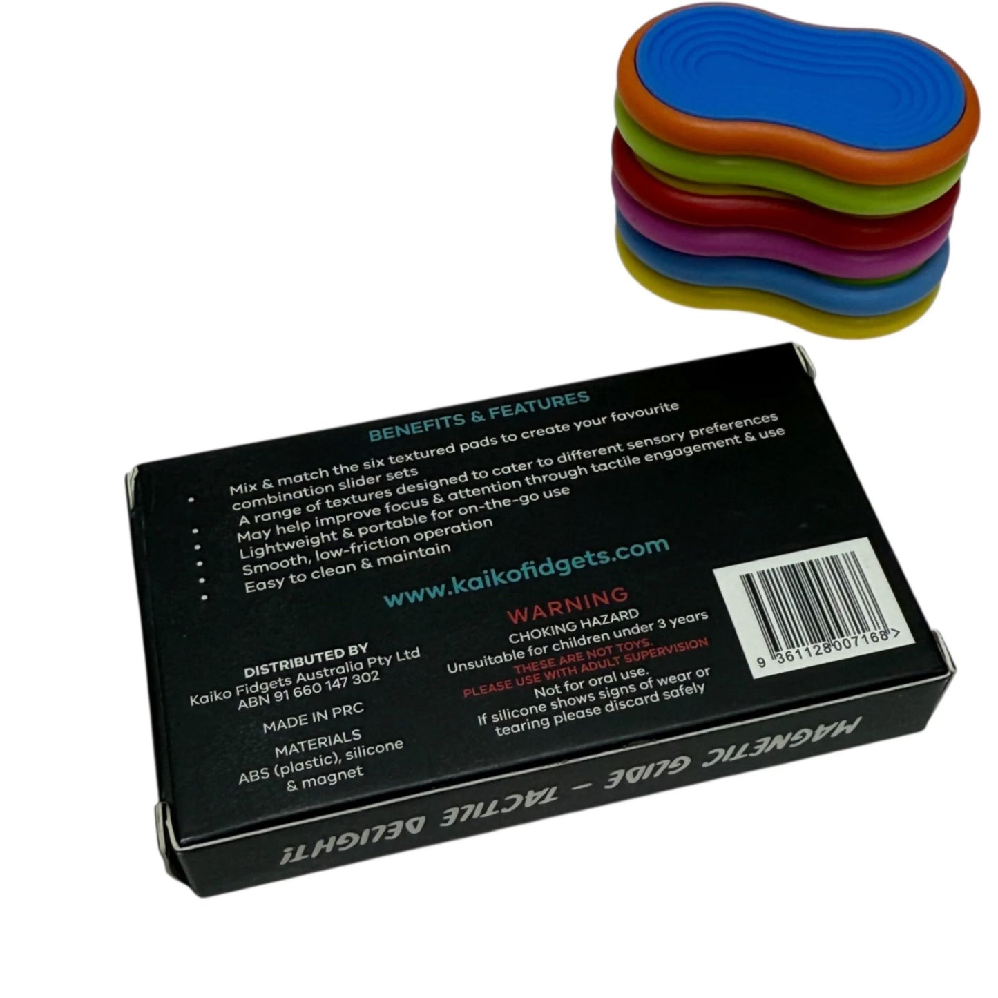 Mag Sliders by Kaiko - Six Interchangeable Magnetic Textured Pad Fidgets
