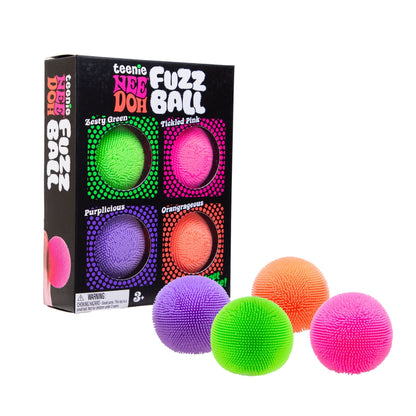 NeeDoh Teenie Fuzz Ball 4-pack
