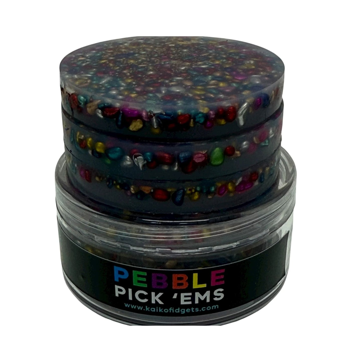 Pebble Pick 'Em Stack - Natural Painted Stone - 3-Pack Refill Discs
