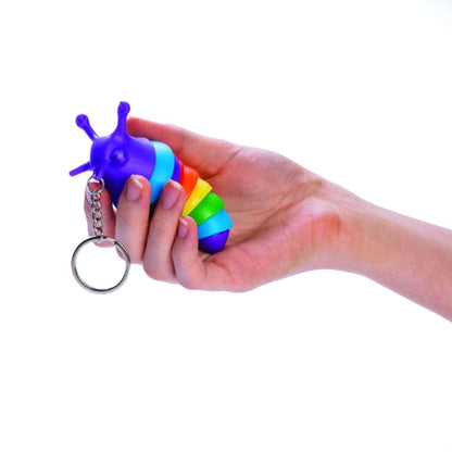 Rainbow Sensory Slug Keychain