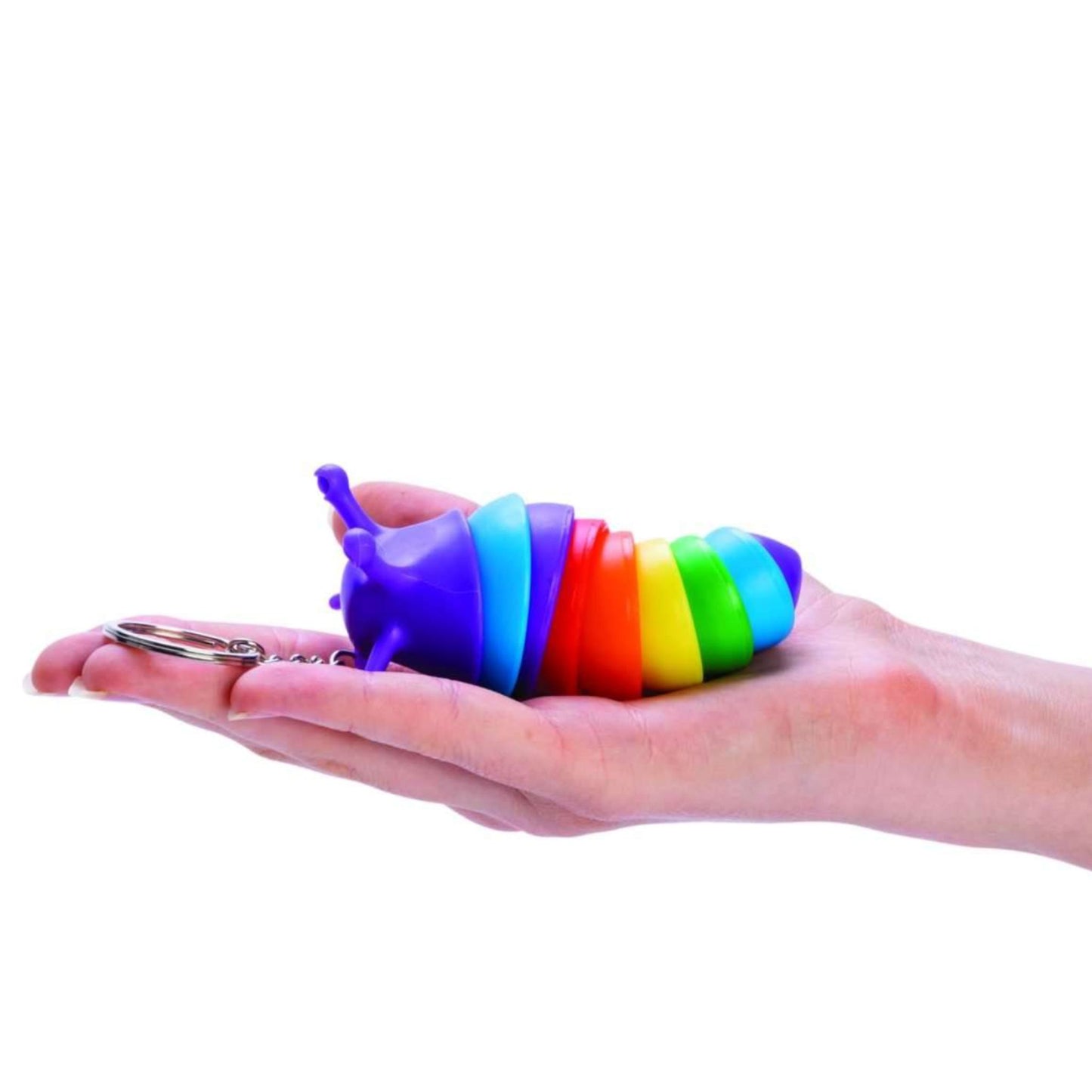 Rainbow Sensory Slug Keychain
