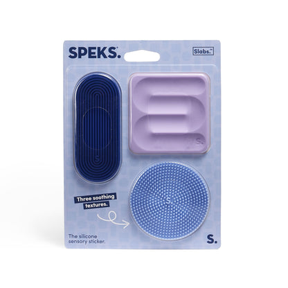 Slabs Silicone Sensory Sticker - Blue 3-pack