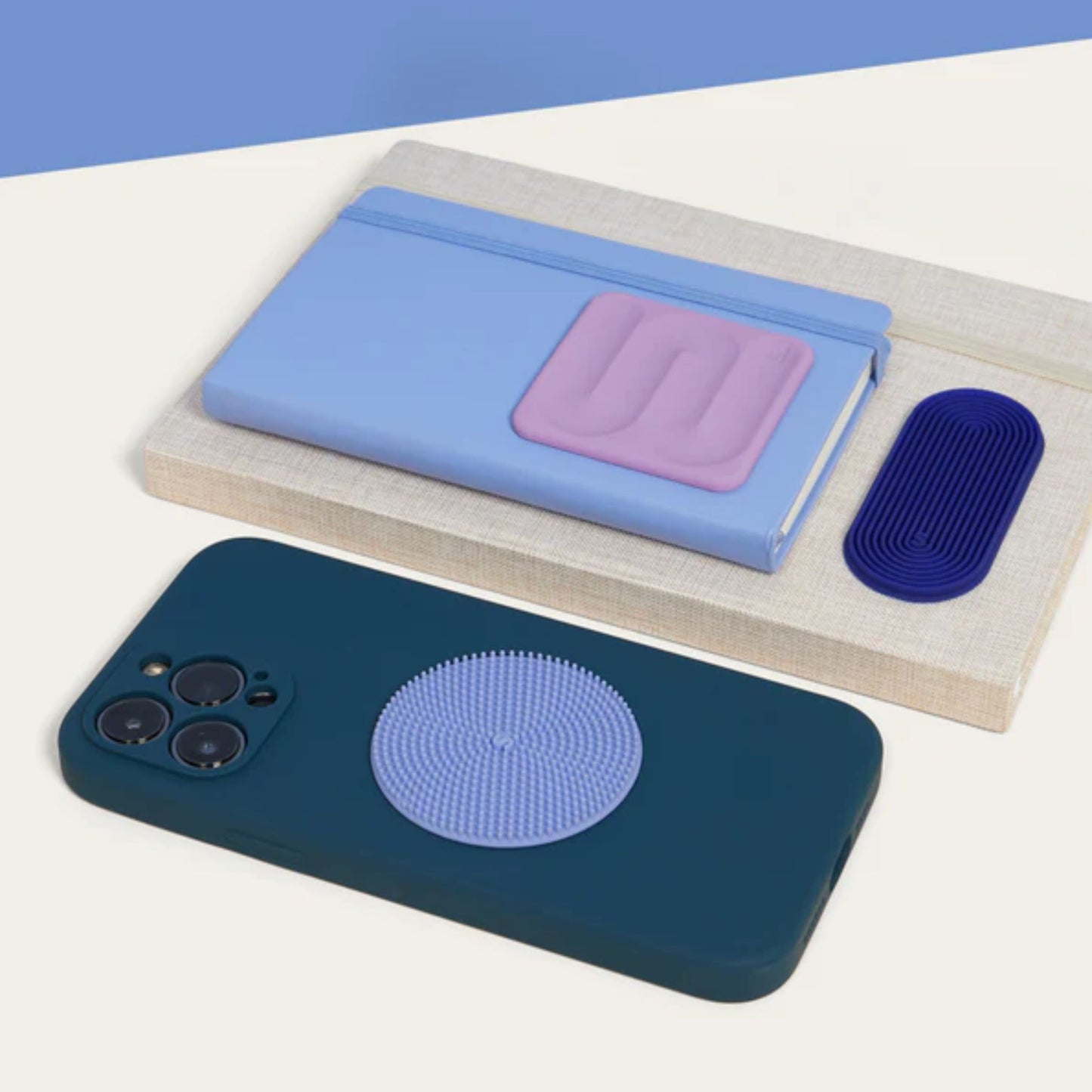 Slabs Silicone Sensory Sticker - Blue 3-pack