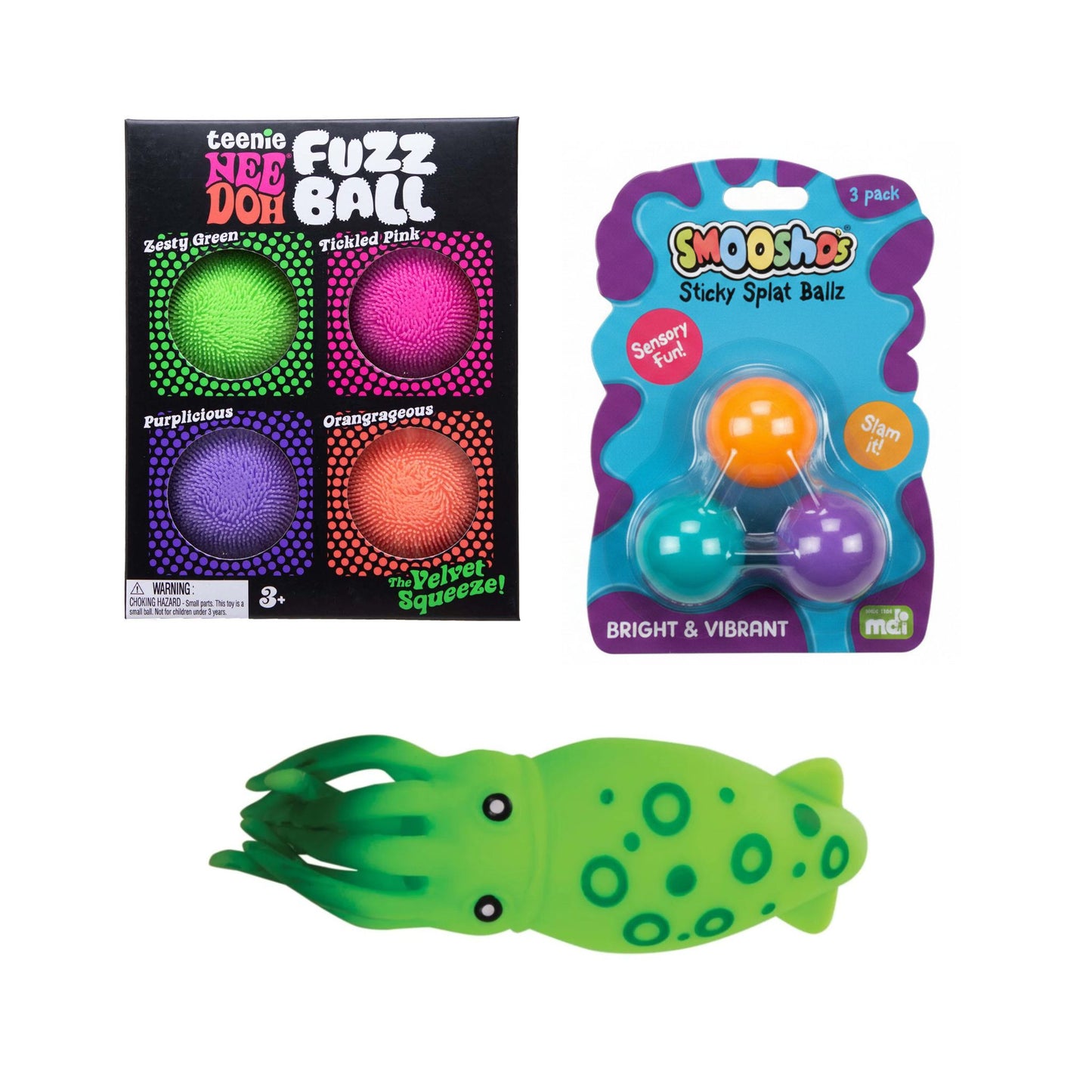 Squishy Bundle - NeeDoh Teenie Fuzz Balls & more!