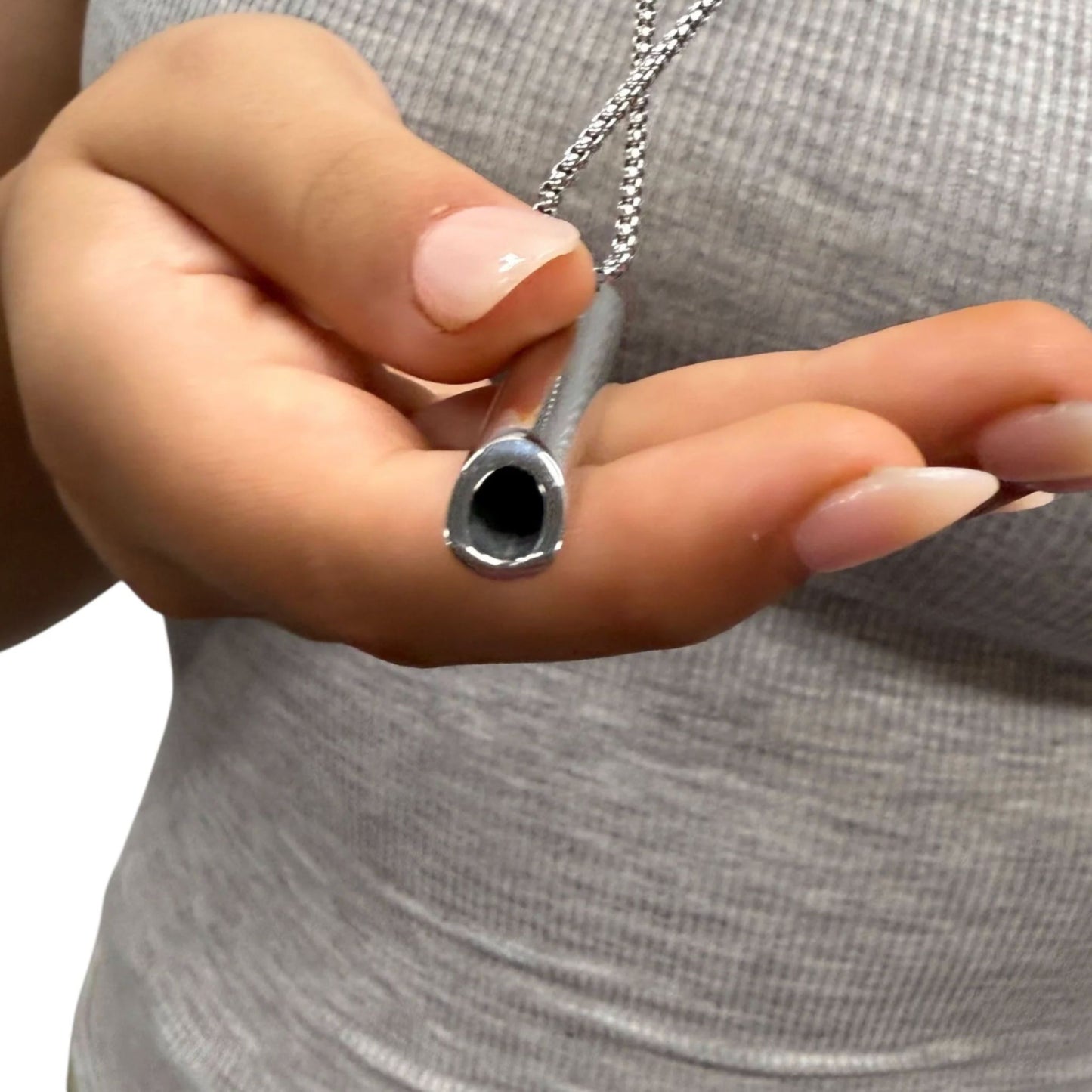 Unisex Mindful Breathing Necklace - Stainless Steel Breath Tool