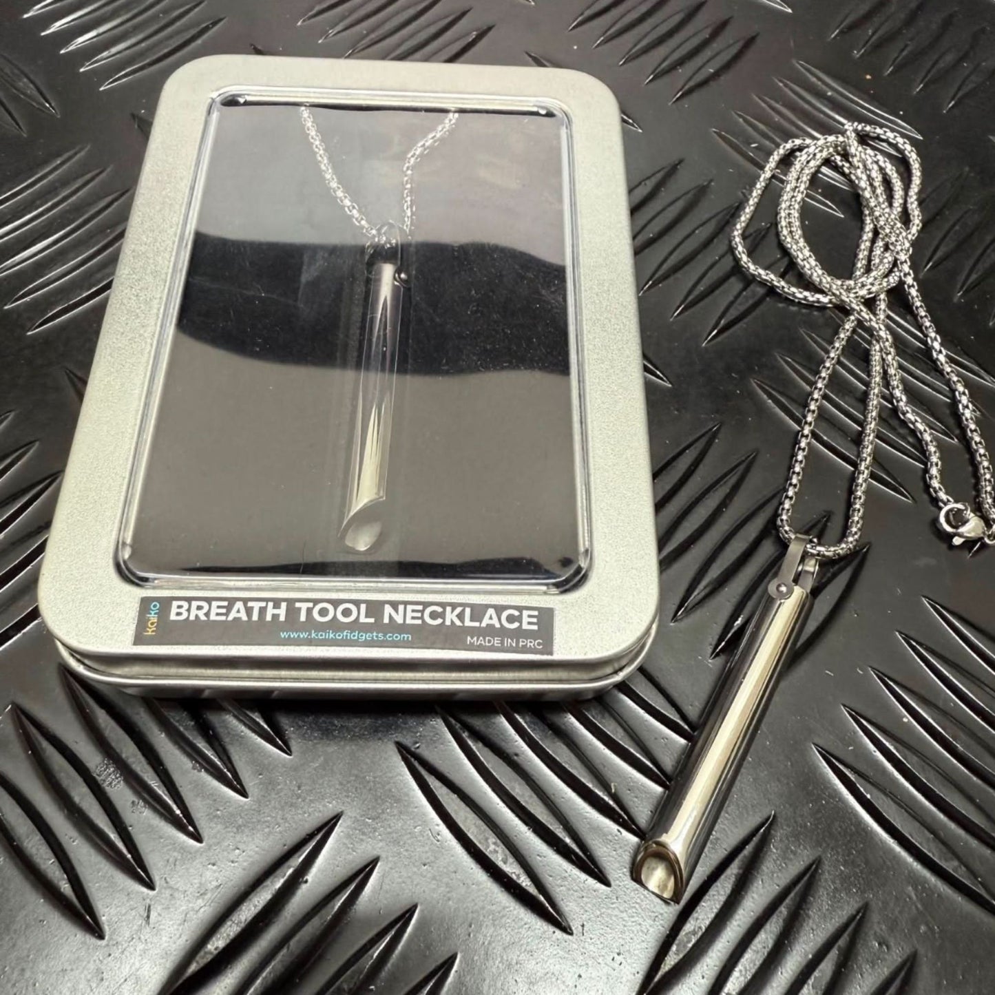 Unisex Mindful Breathing Necklace - Stainless Steel Breath Tool