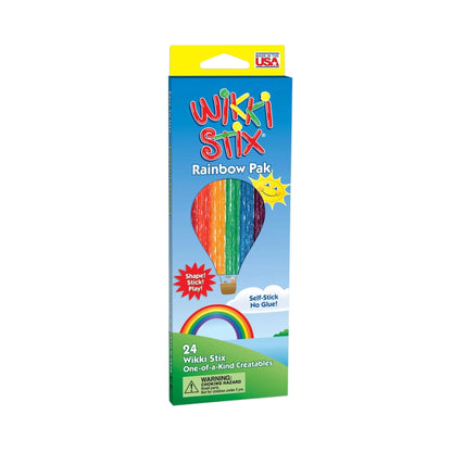 Packaging of Wikki Stix Rainbow Pak on a white background