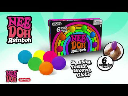 NeeDoh Rainboh Teenie Groovy Globs 6-pack